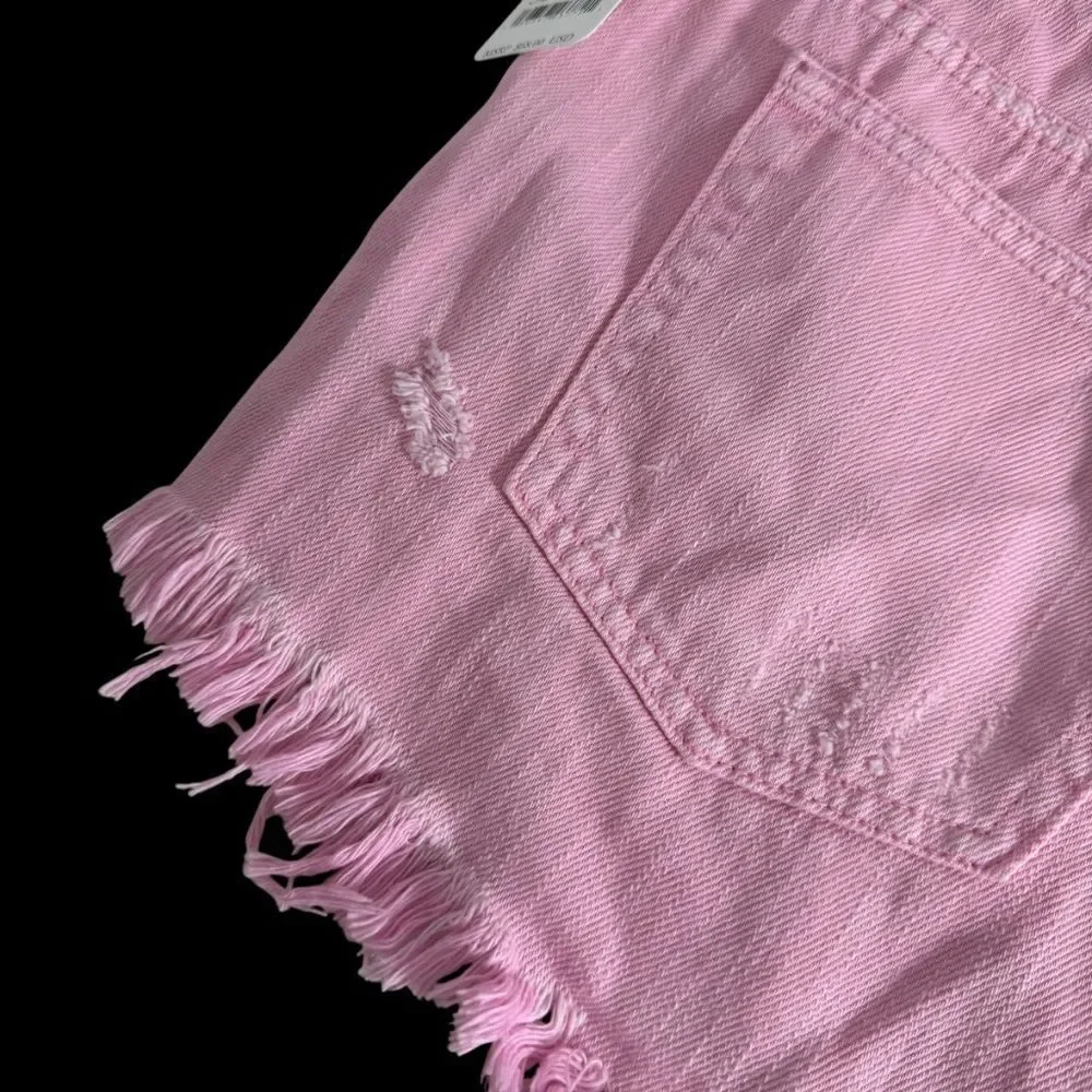 Free People We The Free NWT‎ Loving Good Vibrations Cutoff Shorts In Rosa Sz 32